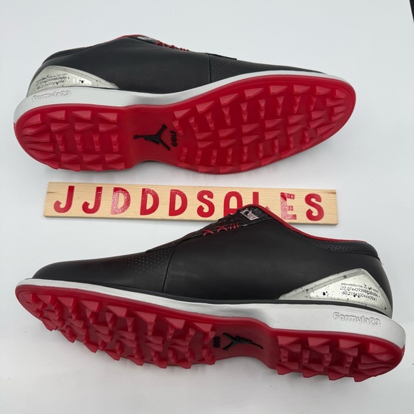 Nike Air Jordan ADG 5 Low Golf Shoes Black Red Bred FQ7874-001 Men’s Sizes Wide - Picture 9 of 13